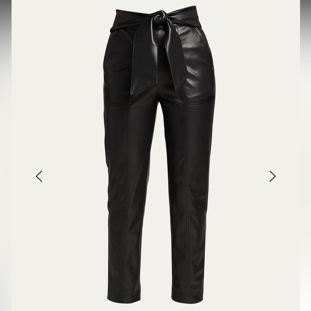 Jonathan Simkhai | Black Tessa Vegan Leather Pants | Size 6 - Picture 2 of 4